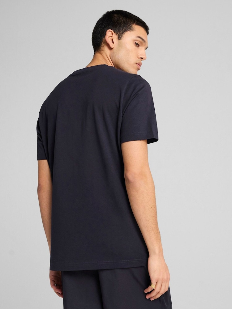 Puma Blue Mens Essentials No. 1 Logo T-Shirt - Image 2 of 5 Puma Blue Mens Essentials No. 1 Logo T-Shirt - Image 2 of 5