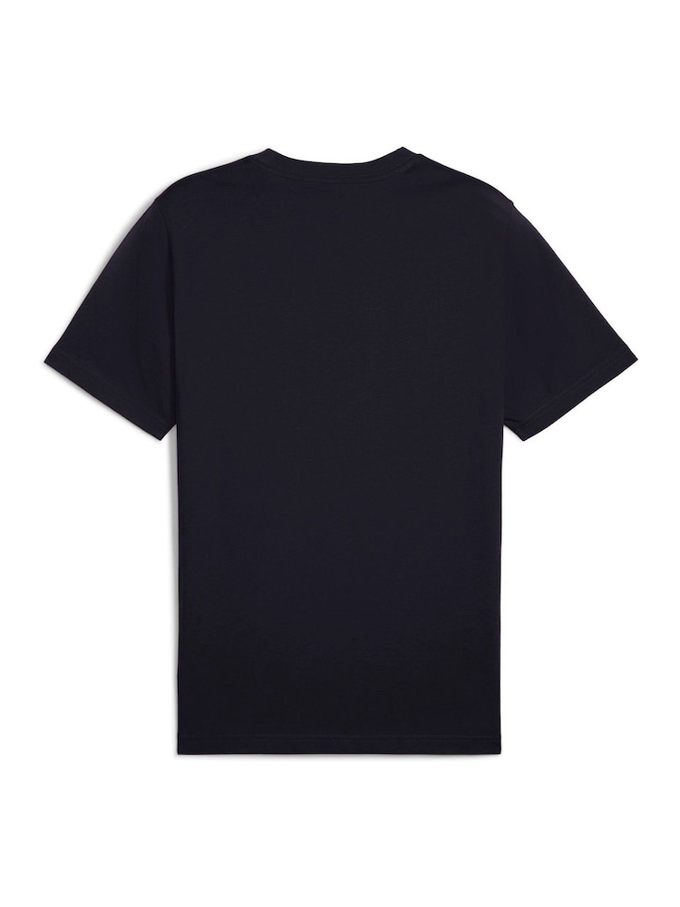 Puma Blue Mens Essentials No. 1 Logo T-Shirt - Image 5 of 5