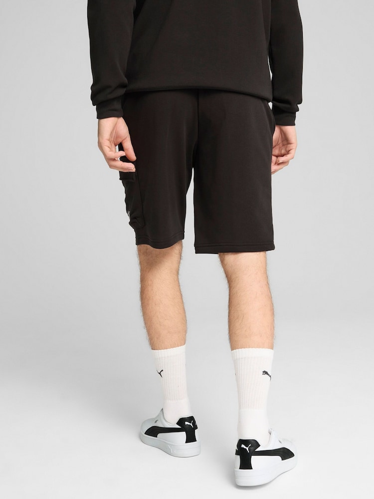 Puma Black Mens Essentials No. 1 Logo Cargo 10" Shorts - Image 2 of 5