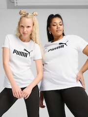 Puma White Womens ESS No. 1 Logo T-Shirt - Image 1 of 5