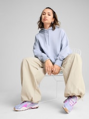 Puma Blue Oversized Womens Wardrobe Essentials Hoodie - Image 2 of 7