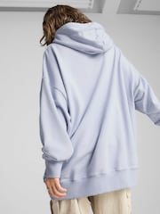 Puma Blue Oversized Womens Wardrobe Essentials Hoodie - Image 3 of 7