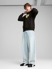 Puma Black Mens Scuderia Ferrari Race Big Shield Hoodie - Image 2 of 7