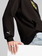 Puma Black Mens Scuderia Ferrari Race Big Shield Hoodie - Image 4 of 7