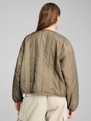 Marrón - Puma Womens WARDROBE ESS Relaxed Reversible Liner Jacket - Imagen 4 de 4