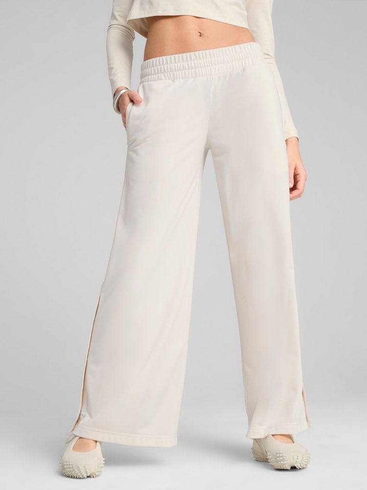 Weiß - Puma Womens Wardrobe Low Rise Popper Trousers - Bild 1 von 7