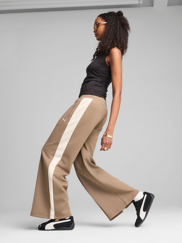 Puma Brown Womens T7 Low Rise Track Pants - Image 3 of 4