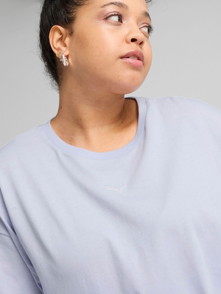 Puma Blue Womens ESS Relaxed T-Shirt - Image 3 of 5