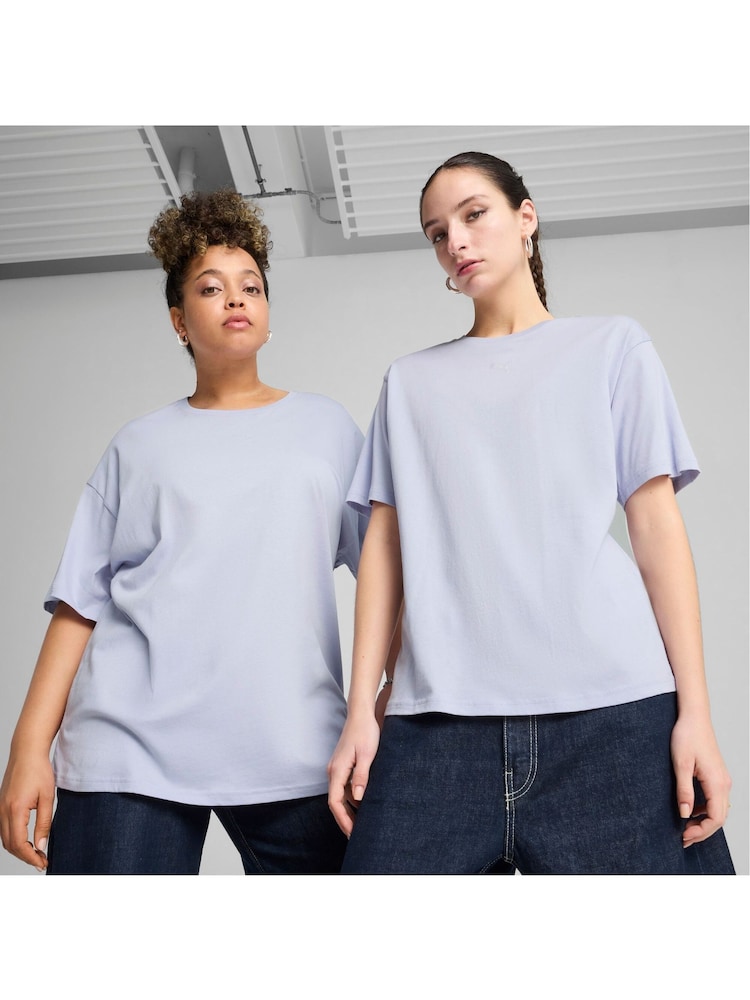 Puma Blue Womens ESS Relaxed T-Shirt - Image 5 of 5
