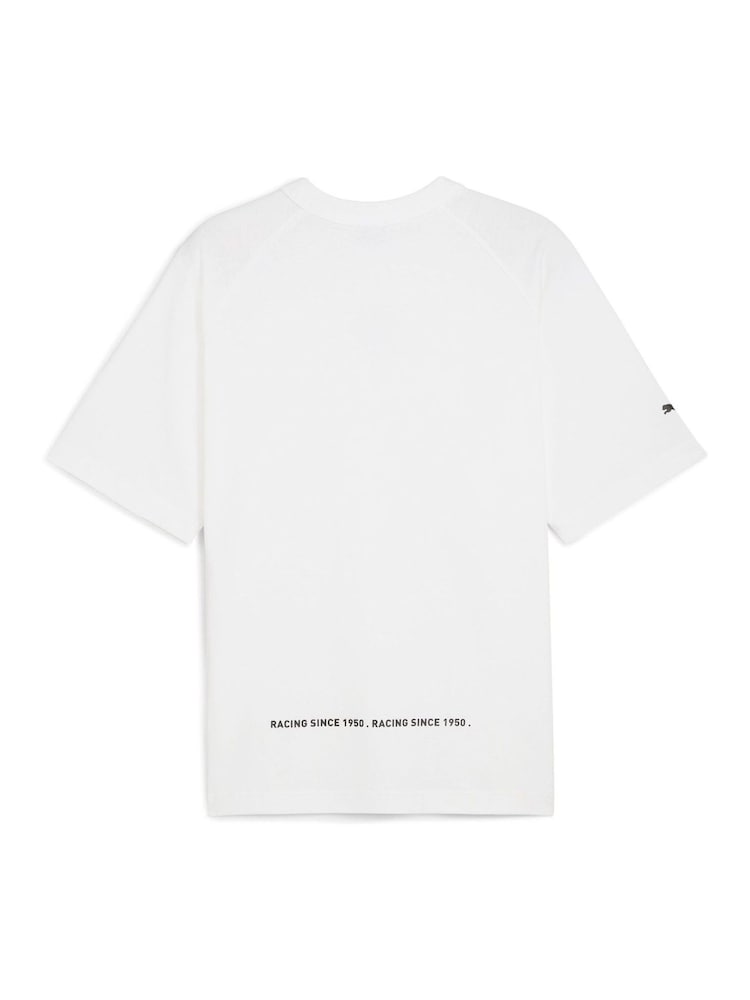 Puma White Mens F1 Graphic Raglan T-Shirt - Image 3 of 3