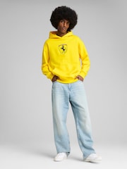Puma Yellow Mens Scuderia Ferrari Race Big Shield Hoodie - Image 2 of 7
