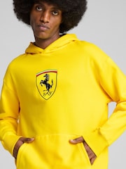 Puma Yellow Mens Scuderia Ferrari Race Big Shield Hoodie - Image 4 of 7