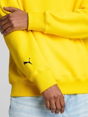 Puma Yellow Mens Scuderia Ferrari Race Big Shield Hoodie - Image 5 of 7