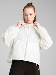 Puma White Womens Oversized Wardrobe Wind Jacket - Image 1 of 7
