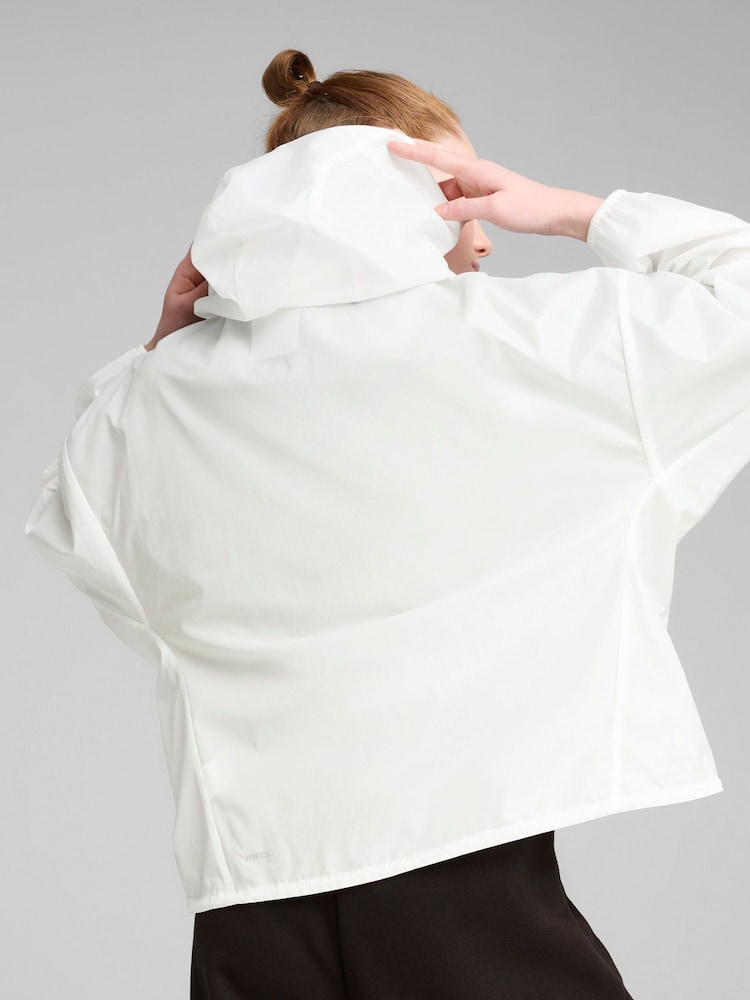 Puma White Womens Oversized Wardrobe Wind Jacket - Image 3 of 7