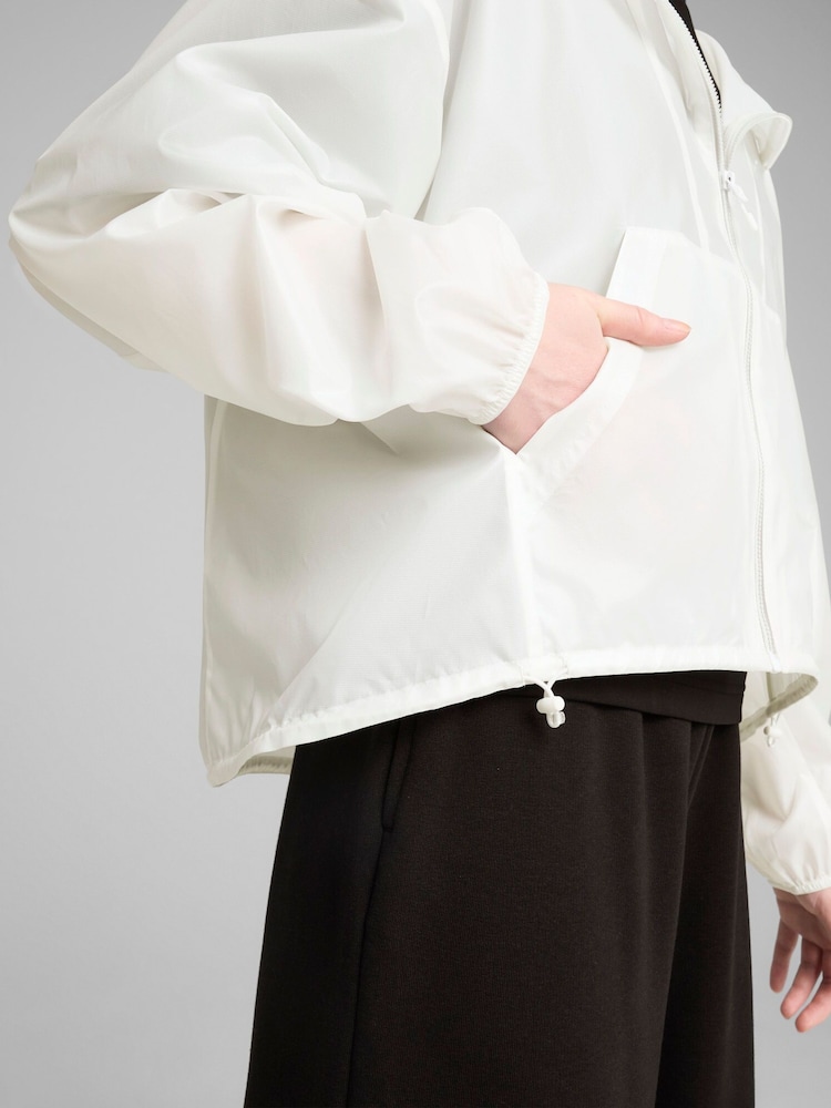 Puma White Womens Oversized Wardrobe Wind Jacket - Image 5 of 7
