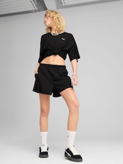 Puma Black Womens Wardrobe Essentials A-Line 3 Woven Shorts - Image 1 of 3