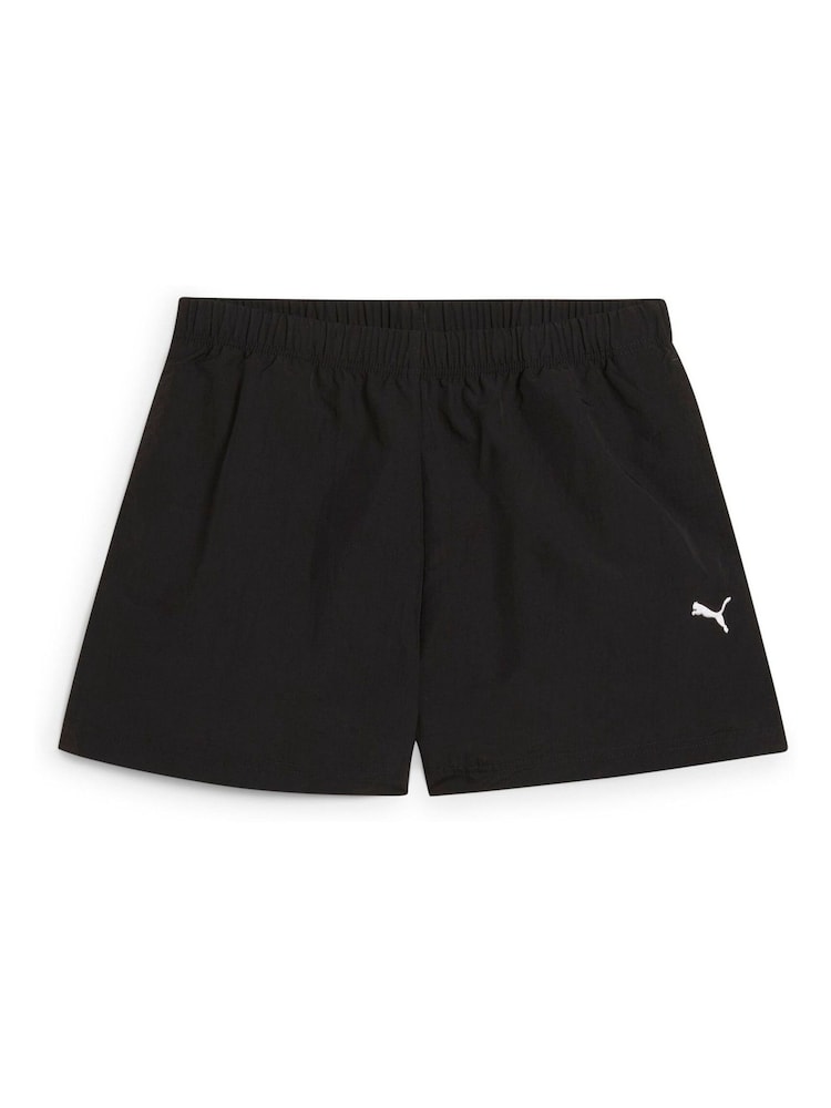 Puma Black Womens Wardrobe Essentials A-Line 3 Woven Shorts - Image 2 of 3