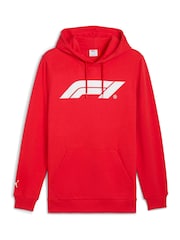 Puma Red Mens F1 Essentials Motorsport Logo Hoodie - Image 4 of 5