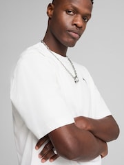 Puma White Mens WARDROBE ESS Boxy T-Shirt - Image 3 of 5