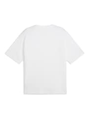 Puma White Mens WARDROBE ESS Boxy T-Shirt - Image 5 of 5