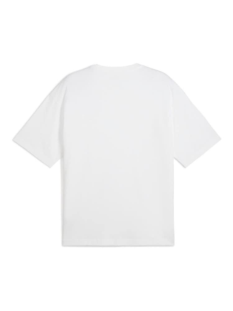 Puma White Mens WARDROBE ESS Boxy T-Shirt - Image 5 of 5