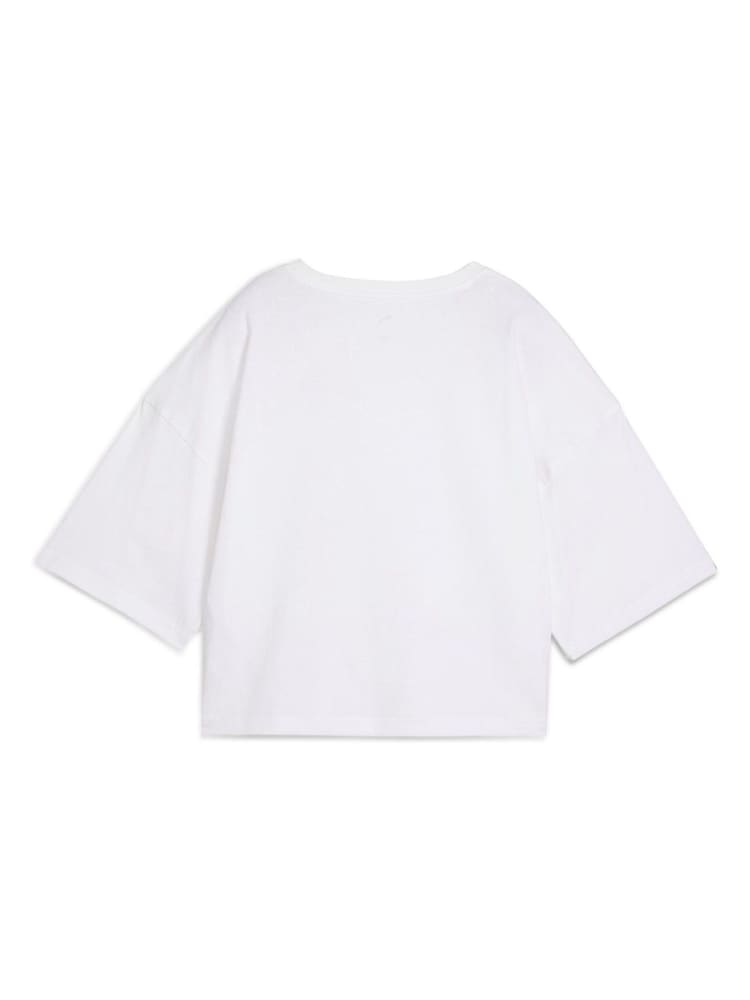 Blanco - Puma Womens WARDROBE ESS Oversized Short T-Shirt - Imagen 3 de 3