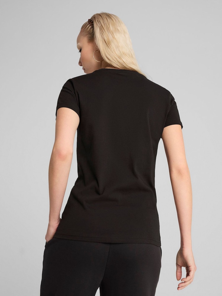 Puma Black Womens ESS Small No. 1 Logo T-Shirt - Image 2 of 5