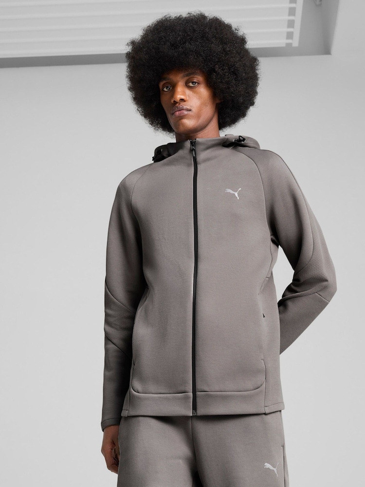 Серый - Мужская толстовка на молнии Puma Evostripe - Изображение 1 из 1
