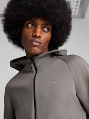 Puma Grey Mens Evostripe Full Zip Hoodie - Image 4 of 7