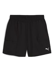 Puma Black Mens Wardrobe Essentials 6" Relaxed Cargo Shorts - Image 4 of 5