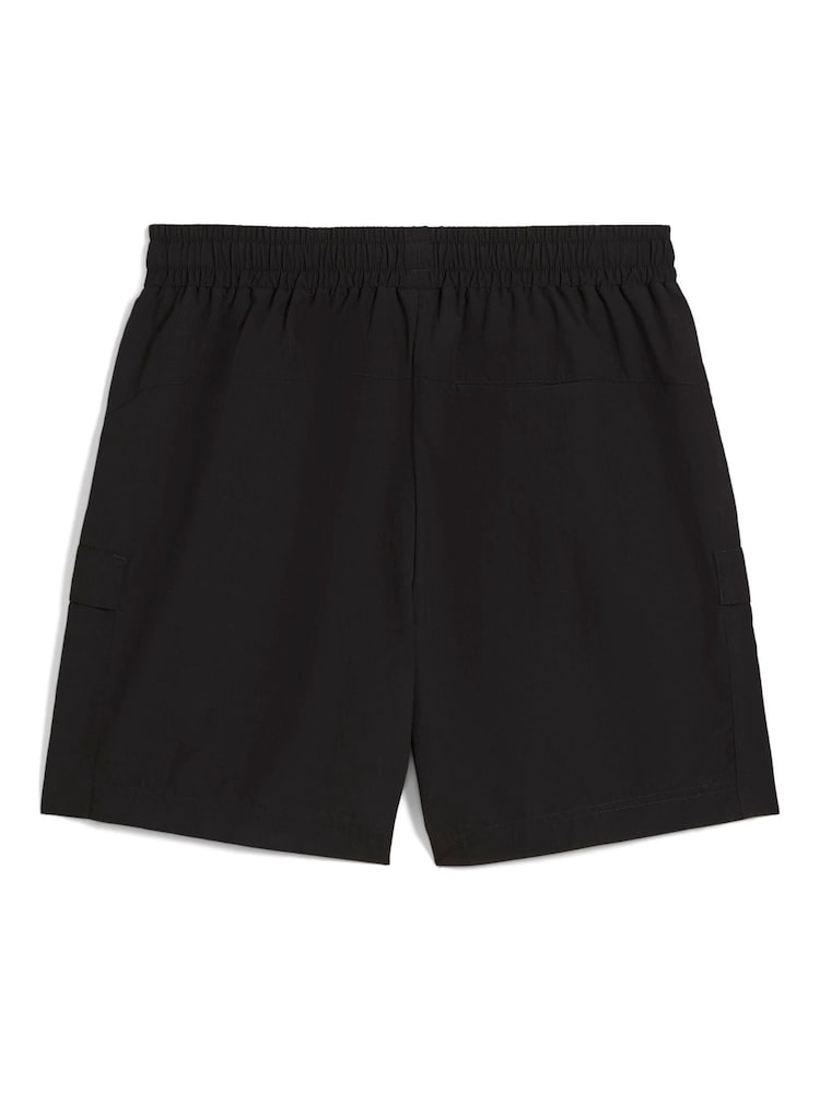 Puma Black Mens Wardrobe Essentials 6" Relaxed Cargo Shorts - Image 5 of 5