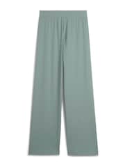 Зеленый - Puma Womens ESS ELEVATED High-Waist Straight Leg Rib Pants - Image 3 of 3