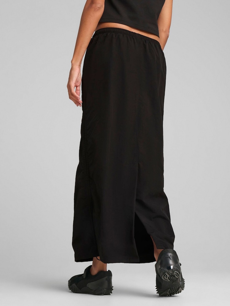 Puma Black Womens Wardrobe Essentials Woven Maxi Skirt - Image 2 of 3