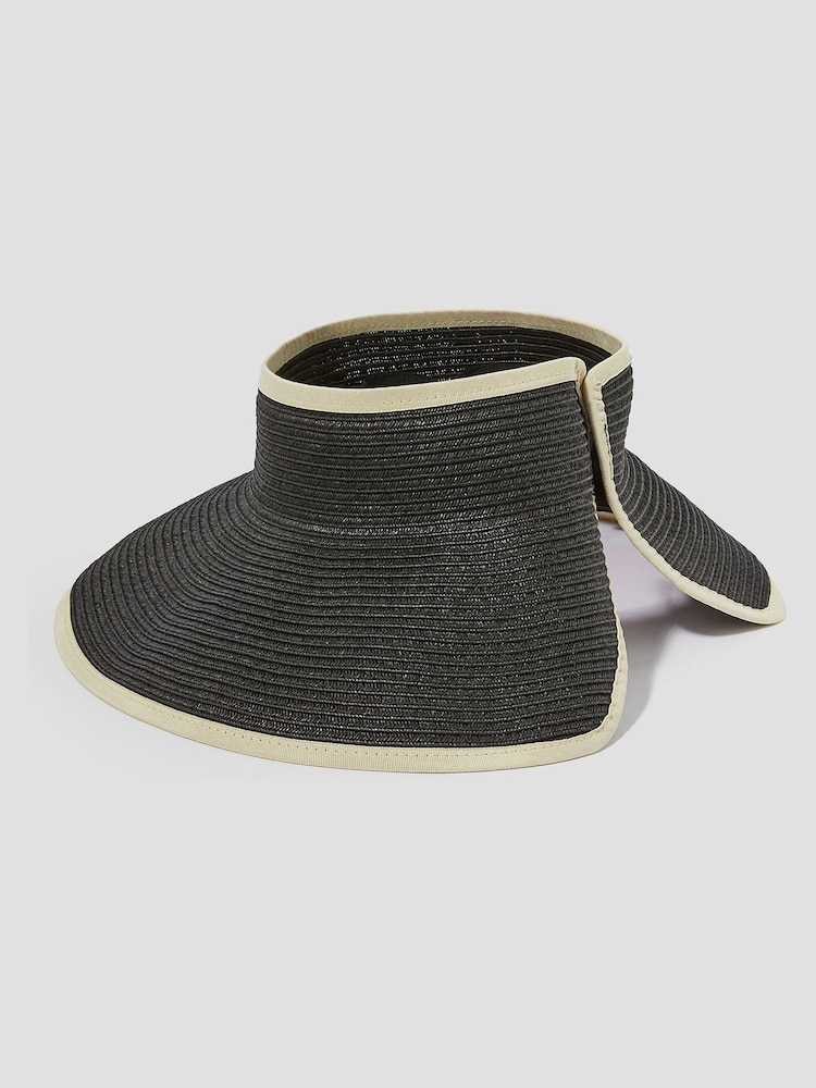 Monsoon Black Peri Packable Visor Sun Hat - Image 2 of 3