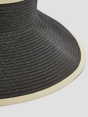 Monsoon Black Peri Packable Visor Sun Hat - Image 3 of 3