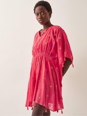 Monsoon Orange Palm Embroidered Kaftan - Image 1 of 5