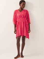 Monsoon Orange Palm Embroidered Kaftan - Image 2 of 5