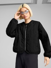 Puma Black Womens WARDROBE ESS Relaxed Reversible Liner Jacket - Image 1 of 7