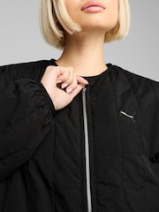 Puma Black Womens WARDROBE ESS Relaxed Reversible Liner Jacket - Image 4 of 7