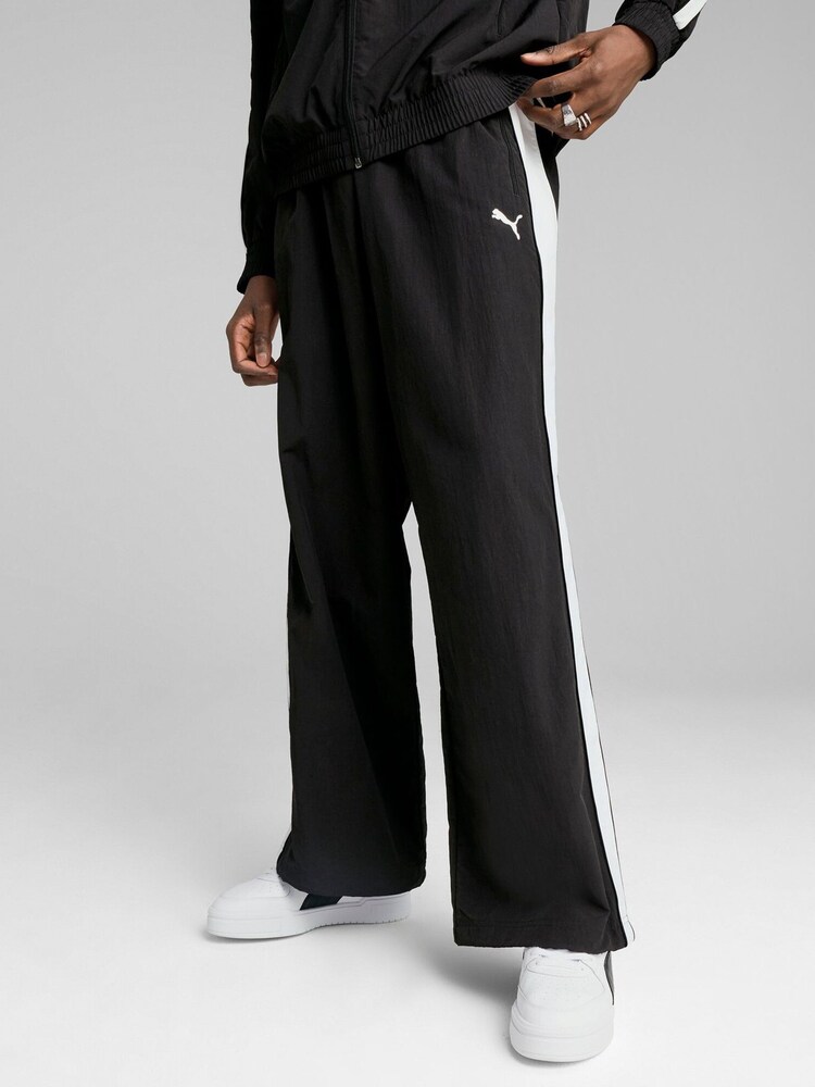 Puma Black Mens T7 Oversized Track Pants - Image 1 of 1