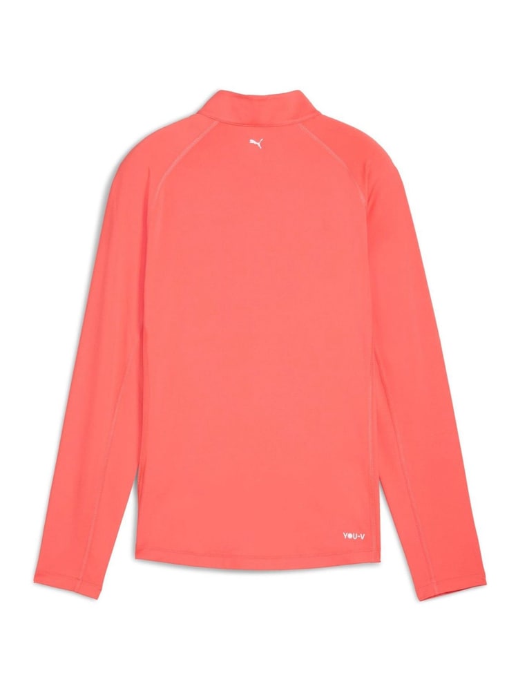 Rojo - Puma Womens YOU-V Solid Quarter-Zip Golf Top - Imagen 2 de 2 Rojo - Puma Womens YOU-V Solid Quarter-Zip Golf Top - Imagen 2 de 2