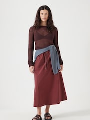 Hush Brown Interest Stitch Knitted Jumper - Image 4 of 5