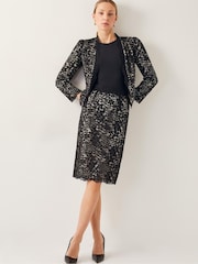 Monsoon Black Ria Lace Pencil Skirt - Image 1 of 6