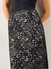 Monsoon Black Ria Lace Pencil Skirt - Image 4 of 6