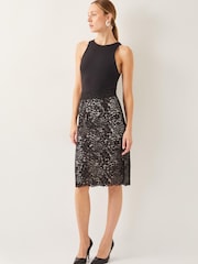 Monsoon Black Ria Lace Pencil Skirt - Image 5 of 6