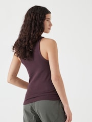 Hush Brown Scoop Neck Ribbed Vest - Image 3 of 5