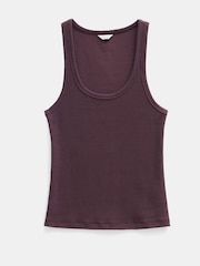 Hush Brown Scoop Neck Ribbed Vest - Image 5 of 5