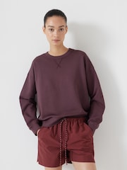 Hush Brown Back Detail 100% Cotton Sweatshirt - Image 1 of 5