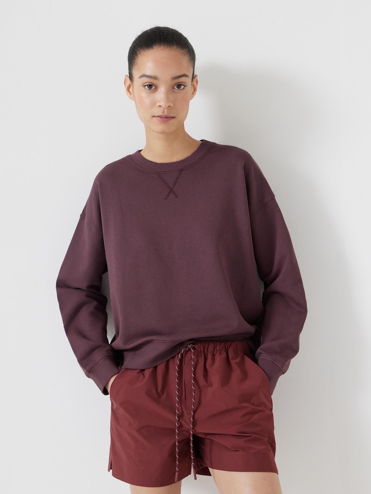 Hush Brown Back Detail 100% Cotton Sweatshirt - Image 1 of 5